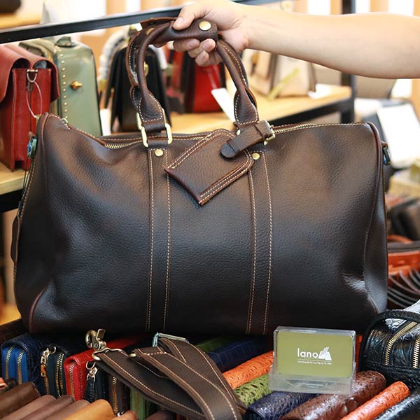 Túi trống du lịch nam da bò nguyên miếng thời trang tiện lợi TT25