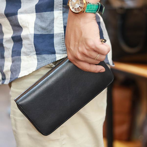 Ví da nam cầm tay thời trang tiện dụng Lano VCTN074