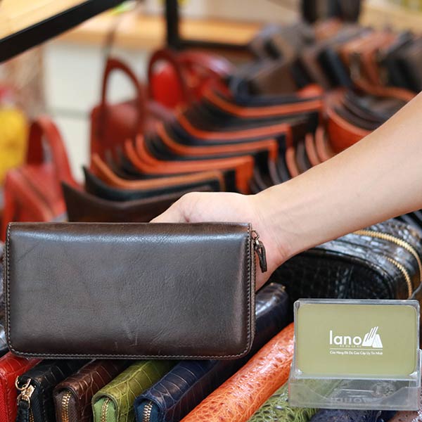 Ví da nam cầm tay thời trang tiện dụng Lano VCTN074