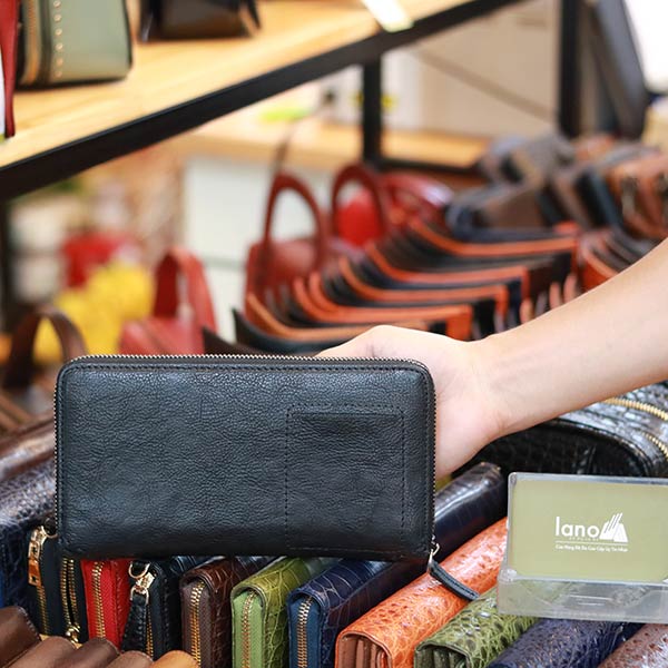 Ví dài cầm tay nam da bò thời trang cao cấp 1 khóa kéo VCTN073