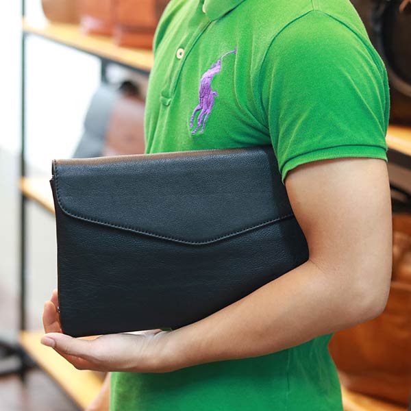Clutch cầm tay nam da bò đựng ipad 9.7 inch nhỏ gọn tiện lợi CLT46