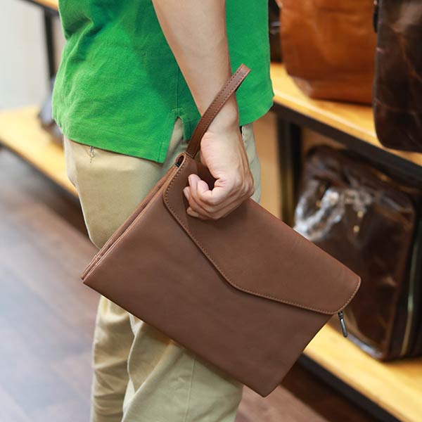 Clutch cầm tay nam da bò đựng ipad 9.7 inch nhỏ gọn tiện lợi CLT46