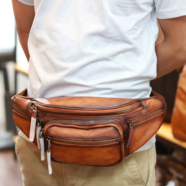 Túi bao tử đeo bụng nam da bò nhỏ gọn sang trọng TDB020