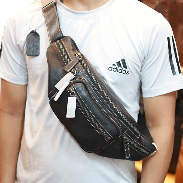 Túi bao tử đeo bụng nam da bò nhỏ gọn sang trọng TDB020