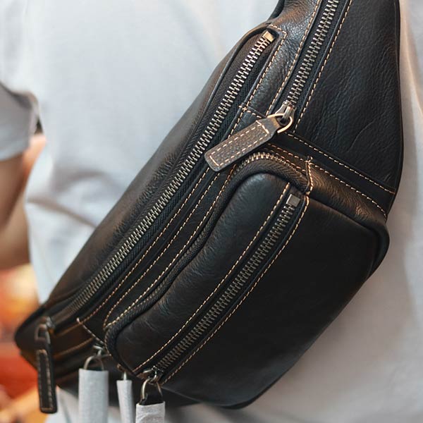 Túi bao tử đeo bụng nam da bò nhỏ gọn sang trọng TDB020