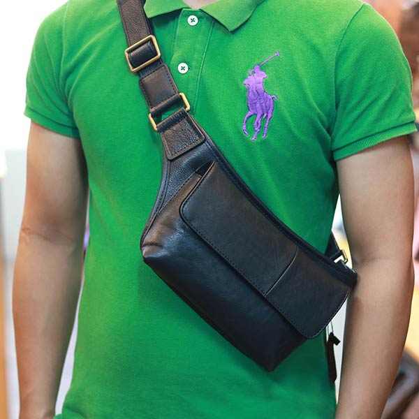 Túi đeo bao tử nam da bò nhỏ gọn tiện lợi tdb021