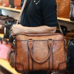 Cặp nam công sở da bò cao cấp đựng laptop 15.6 inch Lano CD112