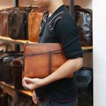 Clutch nam cầm tay da bò nhập khẩu siêu sang Lano CLT53