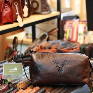 Clutch nam da bò cao cấp dạng hộp mẫu mới 2020 Lano CLT54