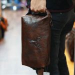 Clutch nam da bò cao cấp dạng hộp mẫu mới 2020 Lano CLT54