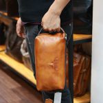 Clutch nam da bò cao cấp dạng hộp mẫu mới 2020 Lano CLT54