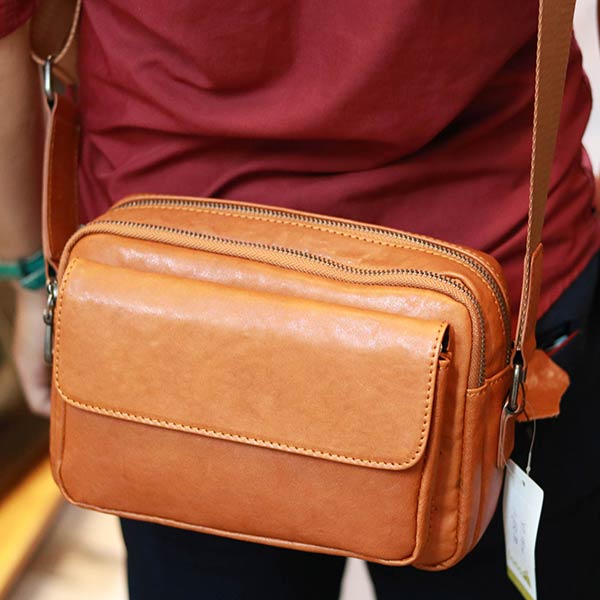 Túi da đeo chéo nam thời trang tiện lợi Lano KT187