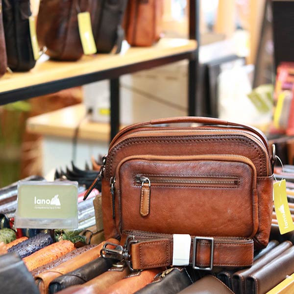 Túi đeo chéo nam có tay xách da bò cao cấp lano KT188