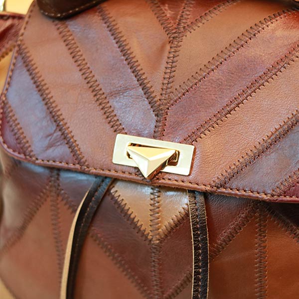 Balo nữ da thật gọn gàng tiện lợi Lano BLNU06